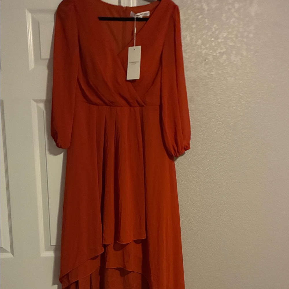 Ever Pretty Elegant High Low Orange Dress